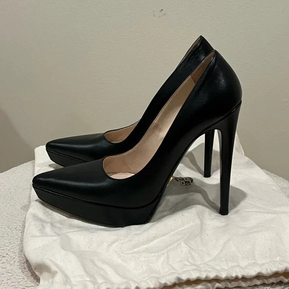 Prada Leather Platform Pumps / Heels - Picture 5 of 6